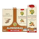 Vivesoy - Bebida Vegetal de Almendras Sin Azúcar 100% Cultivo Local - Pack 6 x 1L