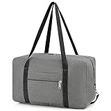 CNMTCCO Maleta 40x20x25 cm Ryanair - Cabina Plegable Bolso de Viaje Neceser Gimnasio, Mano Bolsa de Hombro, Deportiva (Gris)