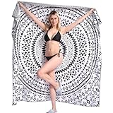 Wulcea Toalla Playa XXL Grande 180x180 Microfibra Mujer Beach Towel Antiarena Familiar Secado Rápido Toallas de Grandes Accesorios Gigantes Tela Ligera Gigante Towels Regalo Regalos Cumpleaños