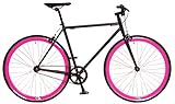 Kamikaze Bicicleta SS 2017 Fixie/Single (L 560, Negro/Rosa)