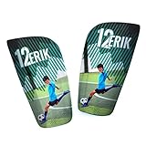 Wanapix | Espinilleras de Fútbol Personalizadas para Niños | con Foto, Nombre, Número y Texto | Protección Integral | Personalización Total - Talla M