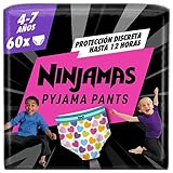 Dodot Ninjamas pañales para Niña 4-7 Años (17-29 kg), 60 Unidades, Pañal con Protección Anti-Fugas Durante la Noche