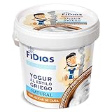 DIA FIDIAS yogur griego natural con azúcar de caña tarrina 1 kg