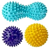 Nutabevr 3 pcs Pelota Masaje Muscular con Pinchos para aliviar Dolores musculares, herramienta de masaje Miofascial, Massage Balls para Rehabilitación, triggerpoint Diferentes Grados de dureza