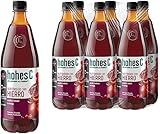 hierro y vitaminas Reduce el cansancio - hohes C Nutribebida con Hierro y Vitamina C Zumo de Manzana, Tomate, Granada y Frambuesa Zumo 100% natural Pack 6 x1L