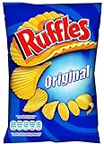 Ruffles Original, Patatas Fritas con sal, Producto de Aperitivo, bolsa individual, 160gr