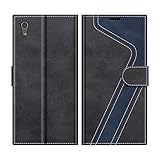 MOBESV Funda para Sony Xperia XA1 Ultra, Funda Libro Magnético Carcasa para Sony Xperia XA1 Ultra Funda con Tapa, Negro