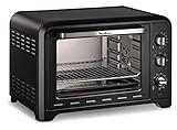 Moulinex Optimo OX4848 - Horno de Convección de 39 L de 6 Modos de Cocción con termostato de hasta 240º y temporizador hasta 120 minutos, bandeja de horneado y rejillas reversibles, Color Negro