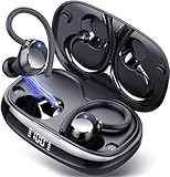 Tukio Auriculares Inalambricos Deportivos, Auriculares Bluetooth 5.3,HiFi Estéreo con 4HD Micro y Cancelacion Ruido ENC, 80H con LED Pantalla, IP7 Impermeable, Cascos Inalambricos in Ear Running