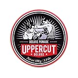 Uppercut Deluxe, Pomada Deluxe, Pomada Profesional a Base de Agua para Crear Looks Clásicos y Atemporales, Fijación Fuerte y Brillo Elevado, Producto para el Cabello de Hombre 100g