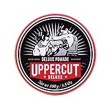 Uppercut Deluxe, Pomada Deluxe, Pomada Profesional a Base de Agua para Crear Looks Clásicos y Atemporales, Fijación Fuerte y Brillo Elevado, Producto para el Cabello de Hombre 100g