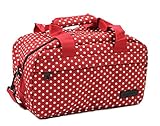 Members Equipaje de mano esencial, compatible con Ryanair Red & White Polka Dots 35 x 20 x 20 cm - 0.5 kg