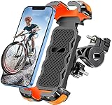 Glangeh Soporte Movil Bicicleta Universal, 360° Rotación Soporte Movil Moto para Manillar, Anti Vibración y Cierre Seguro Soporte Móvil Moto Compatible con iPhone Xiaomi y Otro 4.7-6.8' Móvil