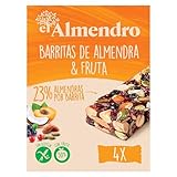 El Almendro, Barritas del Almendra con Frutas, Barrita Proteica, Barritas Energetica, Barritas de Frutas, 4 Porciones de 35 Gramos, 140 Gramos