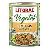 LITORAL Vegetal Lentejas con Verduras - Plato Preparado Sin Gluten - 425g