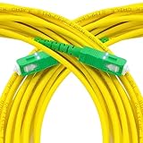 Cable Fibra Optica 3 Metros Router FTTH Latiguillo Monomodo Compatible Total SC/APC a SC/APC Simplex Fiber Optic 9/125 LSZH 3 mm Reforzado 100% Funcionamiento Comprobado Movistar Vodafone Jazztel Etc