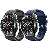 Vozehui Correa compatible con Samsung Gear S3 Frontier/Gear S3 Classic/Galaxy Watch de 46 mm/Huawei Amazfit 2/Huawei Watch GT/Huawei Watch 2 Pro, correa deportiva de silicona suave de 22 mm