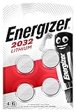 Energizer CR2032 - Pack de pilas de litio - 3V - 4 unidades, Multicolor