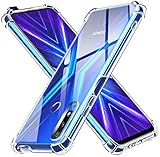 ivoler Funda para Huawei P Smart Z/Honor 9X, Carcasa Protectora Antigolpes Transparente con Cojín Esquina Parachoques, Flexible Suave TPU Silicona Caso Delgada Anti-Choques Case Cover