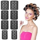 WLLHYF Rodillos térmicos de cerámica para cabello largo, 8 rodillos térmicos para cabello reutilizable para cabello corto, cabello medio, rizadores de pelo de diferentes tamaños