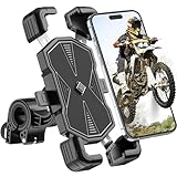 Estralia Soporte Movil Moto, Soporte Telefono Movil Bicicleta Desmontable, Soporte Móvil para Moto y Bicicleta Giratorio de 360 Suporte Telemóvel Moto Compatible con Teléfono Móvile de 5.5'' a 7.0''