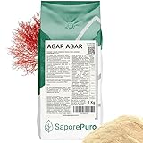 Saporepuro Agar Agar en polvo 1 kg - Espesante y Gelificante vegetal natural