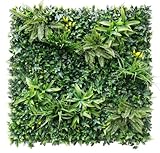 BONERVA | Jardín Vertical Silvestre | Planta Artificial para decoración de Pared en Interior y terrazas | Pack 1 Pieza 100 x 100 cm | Diseño estético para Decorar hogar y jardín