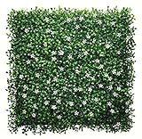 BONERVA | Jardín Vertical JAZMÍN | Planta Artificial para decoración de Pared en Interior y terrazas | Pack 4 Piezas 50 x 50 cm | Diseño estético para Decorar Cualquier Zona del hogar o el jardín